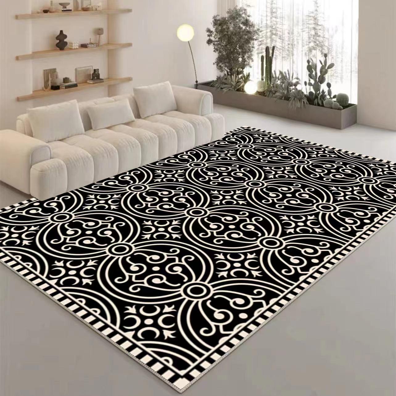 

Подержанный скандинавский ретро ковер: Устойчивый к пятнам ковер для гостиной, спальни или кабинета. Other Sizes