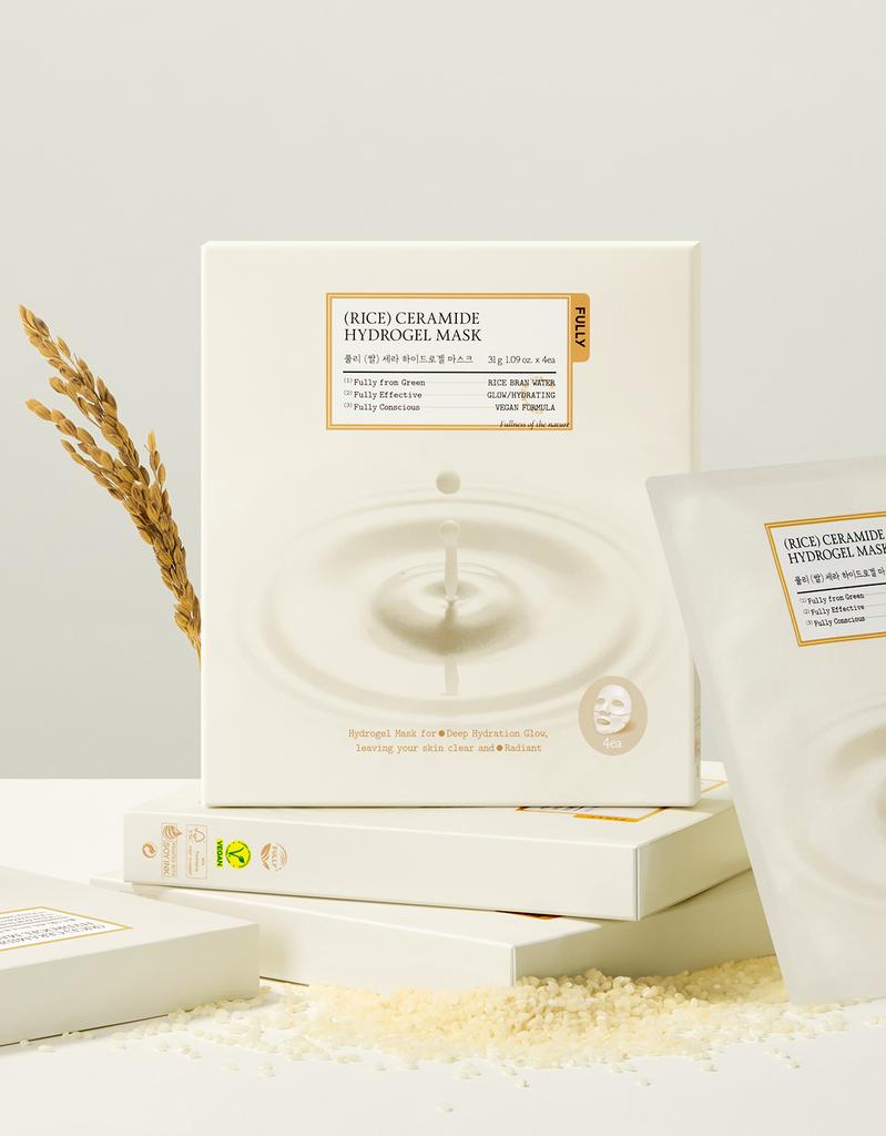 FULLY Rice Cera Hydrogel Mask 31g x 4EA