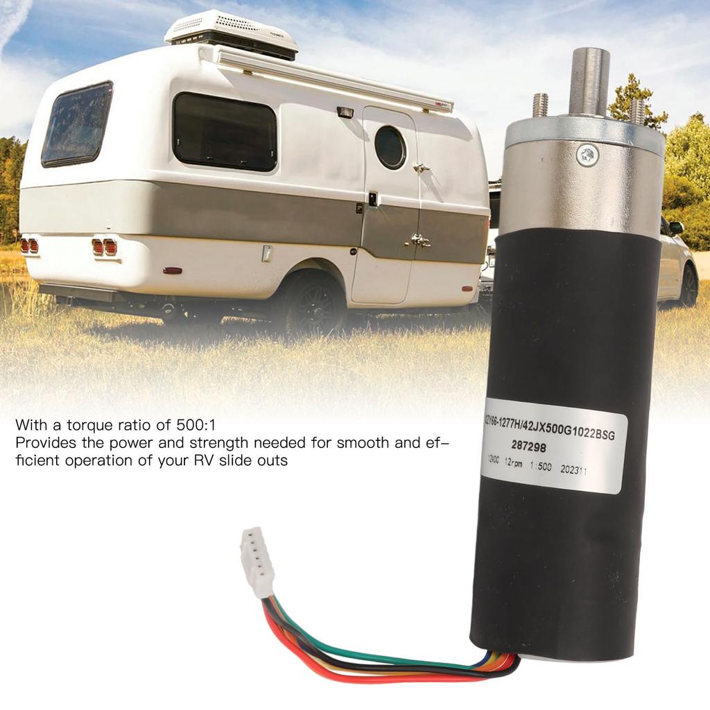 12V DC In Wall Slide Out Motor 287298 500:1 High Torque Rugged 12rpm Motor Assembly for Travel Trailer Camper