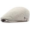 HT4786 Berets Spring Summer Linen Beret Hat Artist Painter Cap for Men Women Retro Ivy Flat Cap Male Female Adjustable Beret Cap