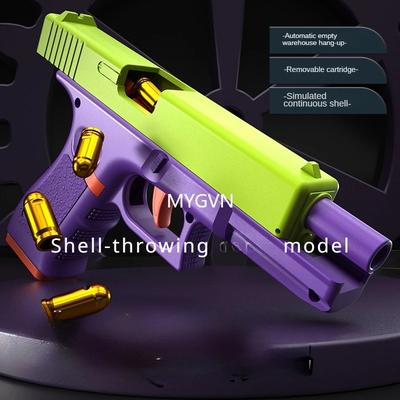 Colorful Shell Eject Toy Gun Non-Firing Replica with Manual Shell Ejection Stress Relief Fidget Toy Unique Display Prop Boy Gift