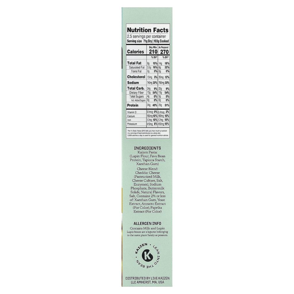 Kaizen Mac & Cheese, Classic Cheddar, 6.4 Oz (178 G)