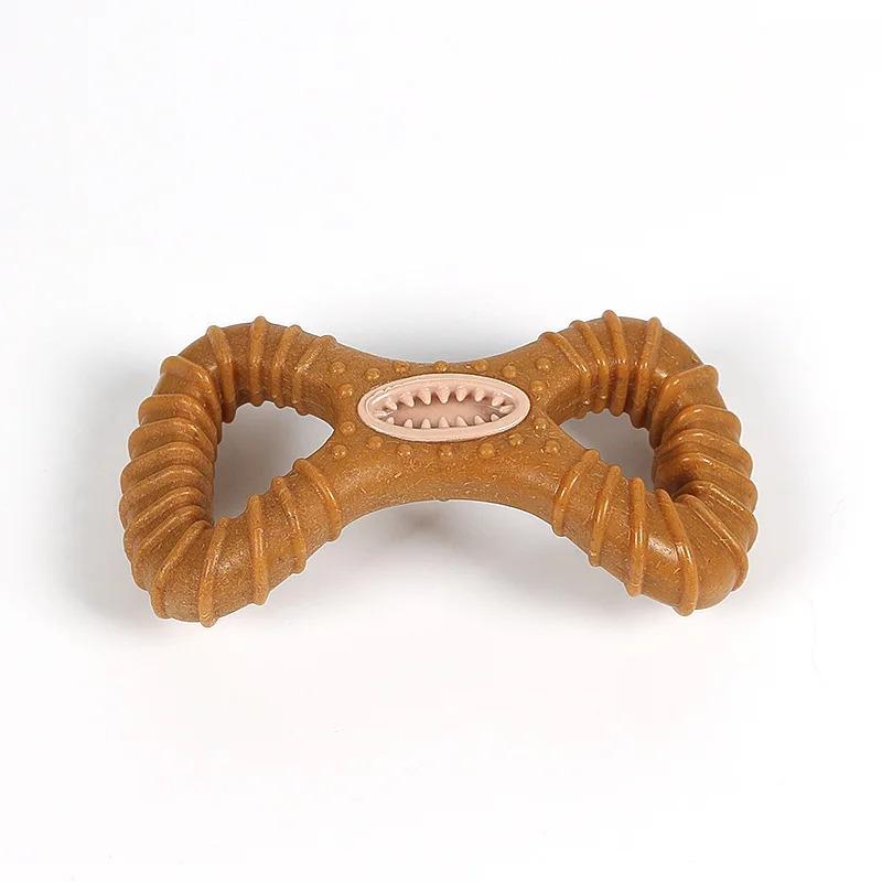 Indestructible 15CM Solid Beechwood Dog Chew Toy for Large Breeds Heavy Duty Chewing Dental Health Interactive Treat Hole Long