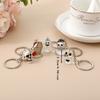 Cartoon Halloween Keychain Ghost Skull Key Ring Festival Decoration Pendant Couple Family Keychain Pendant