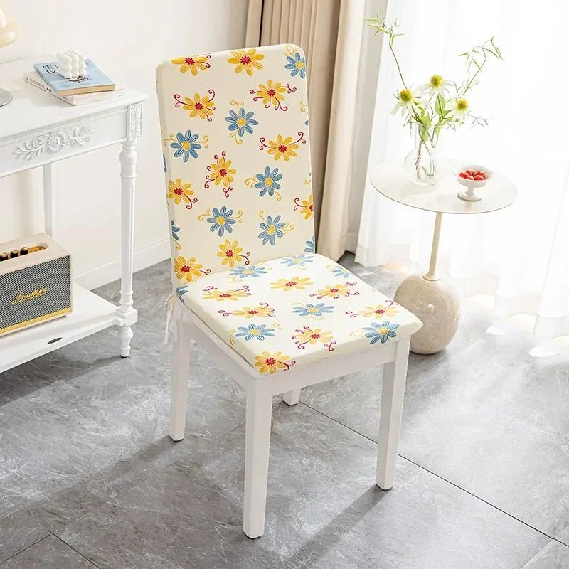 Жаккардовый эластичный мягкий чехол для сиденья стула съемный антигрязный чехол для стула домашнего декора для столовой кухни отеля 1pc 1980₽