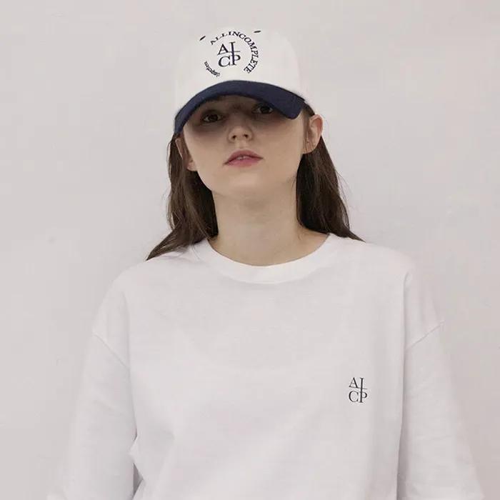Round Logo Ball Cap (Navy&White)