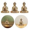 3Pcs Mini Buddha Desktop Ornaments Retro Style Small Buddhist Statue Lucky Home Office Blessing Decoration Mini Buddha Decors