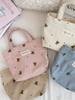 Cozy Corduroy Bear Tote Bag For Women In Soft Colors Ideal For Work And Outings