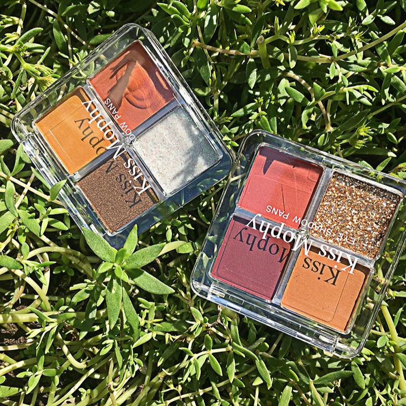 4 Colors Mini Eyeshadow Palette Waterproof Shimmer Matte Eyeshadow Palette Eye Makeup Cosmetic