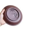 Yixing Zisha Pine Wave Purple Clay Hand-Carved Tea Tray