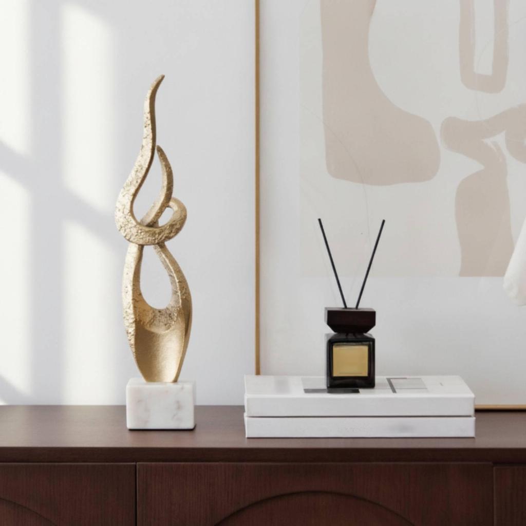 Tabletop Sculpture Modern Abstract Art Sleek for Living Room, Entryway