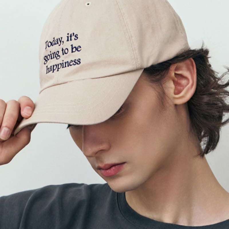 Bananasisters Today Lettering Washed Ball Cap Beige