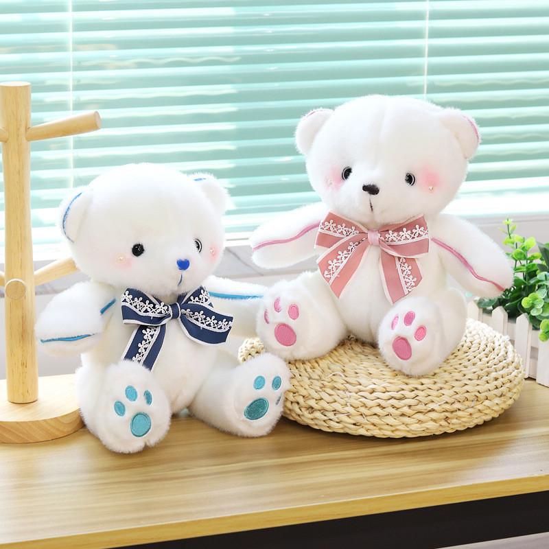 Bowknot Bear Teddy Plush Toy Cartoon Stuffed Doll Decoration Kids Gift Birthday
