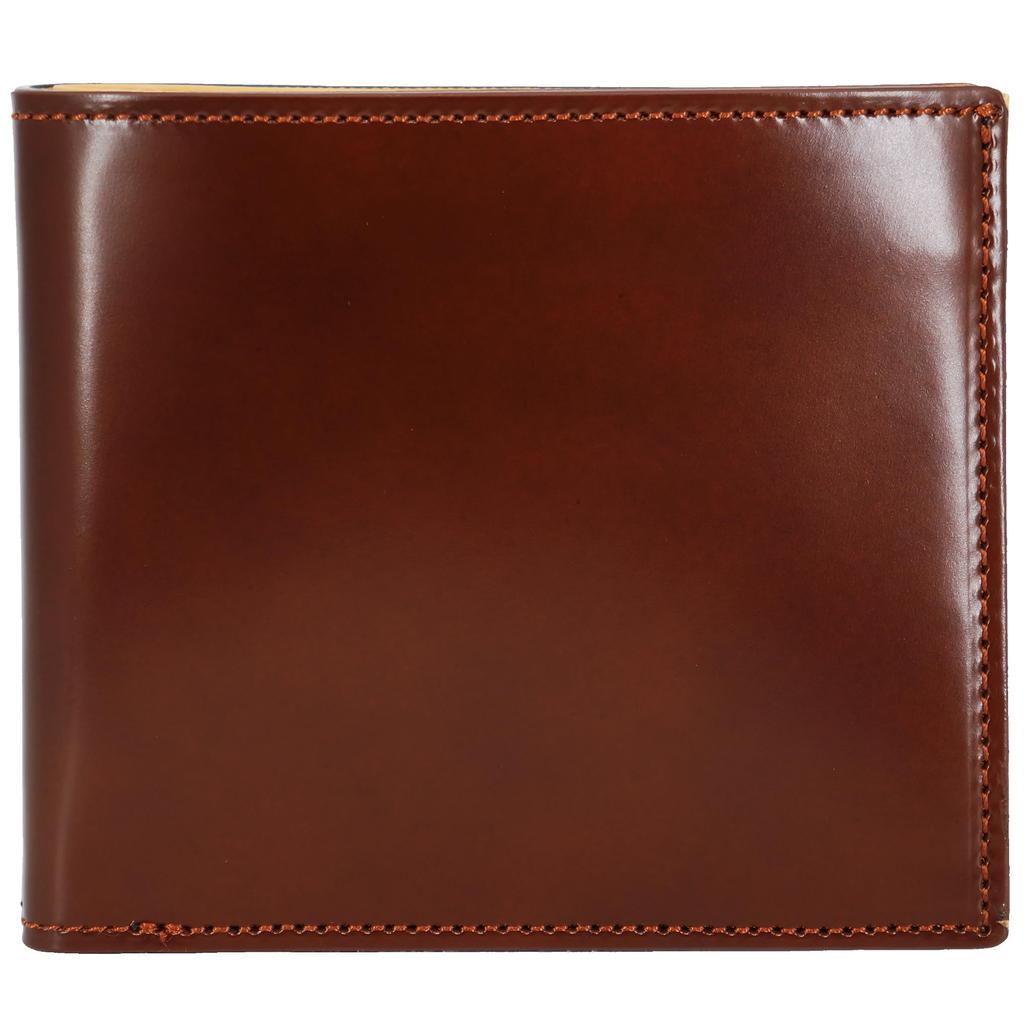 Brown Cordovan Leather Wallet by Miyauchi Sangyo, Made in Japan. Genuine Horsehide Leather Wallet for Men and Women. Genuine Cowhide Leather. Bifold