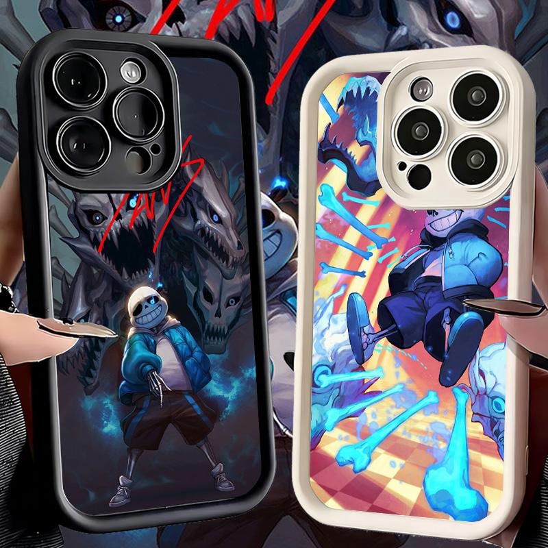 Handyhülle für iPhone 17 Air 16E 15 16 Pro Max U-Undertale S-Sans Hülle 14 Plus 13 12 Mini Weiche Schale Silikon Fundas