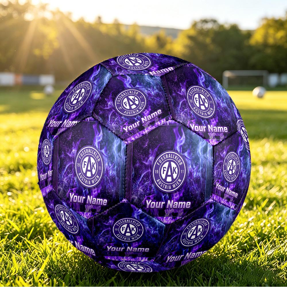 Personalized Size 5 Football Austria Wien FC Pattern Outdoor Game Sports Ball Gift