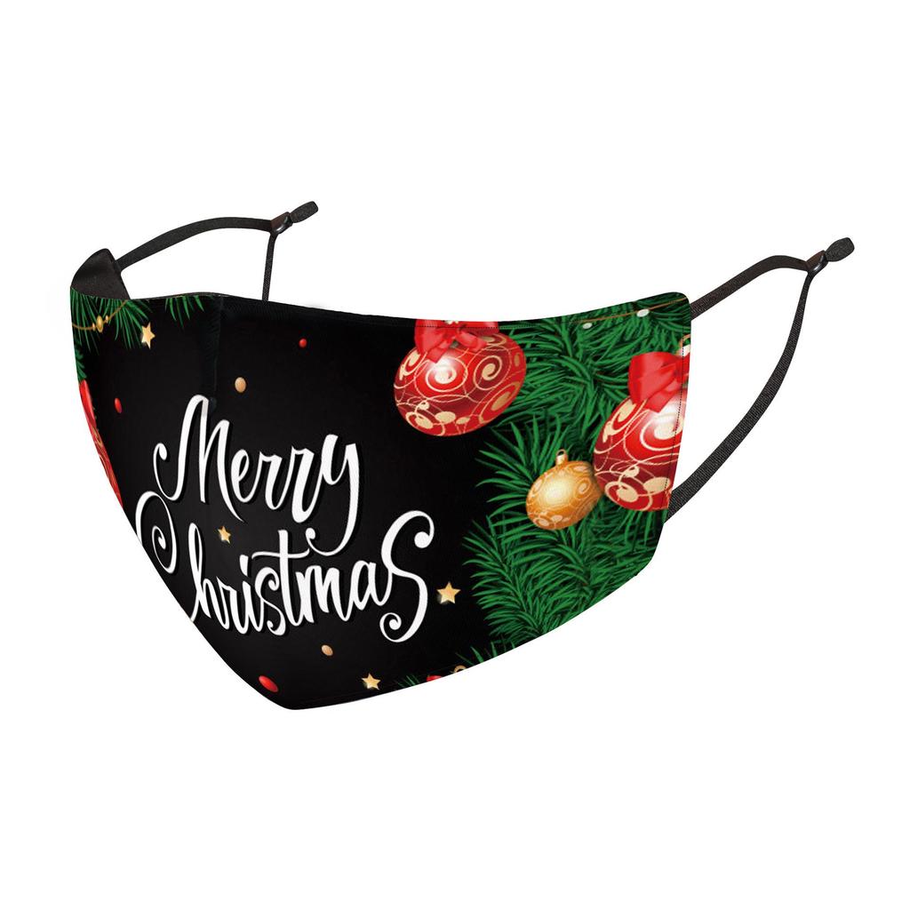 Christmas Man Digital Print Anti-Fog Mask with PM2.5 Filter Slot