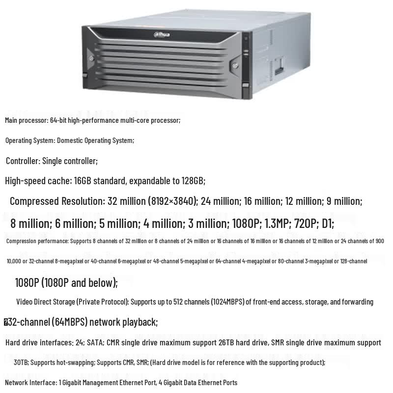 Servidor de Almacenamiento de Video en Red Empresarial Dahua EVS5224S Enchufe CN (adaptador incluido)