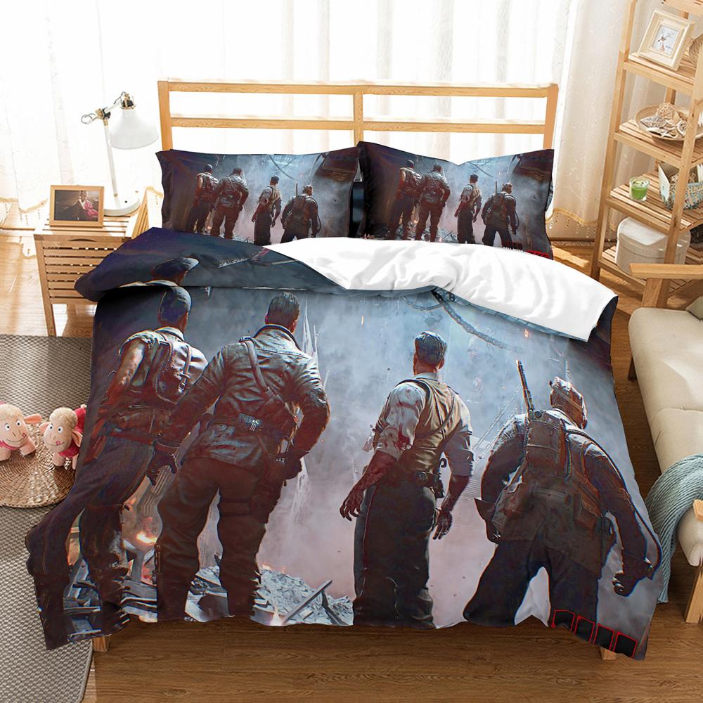 Comforter High Quality Call Duty Game Pattern Printed With Pillow Bedding Set 3D Bed Set For Bedroom Decor