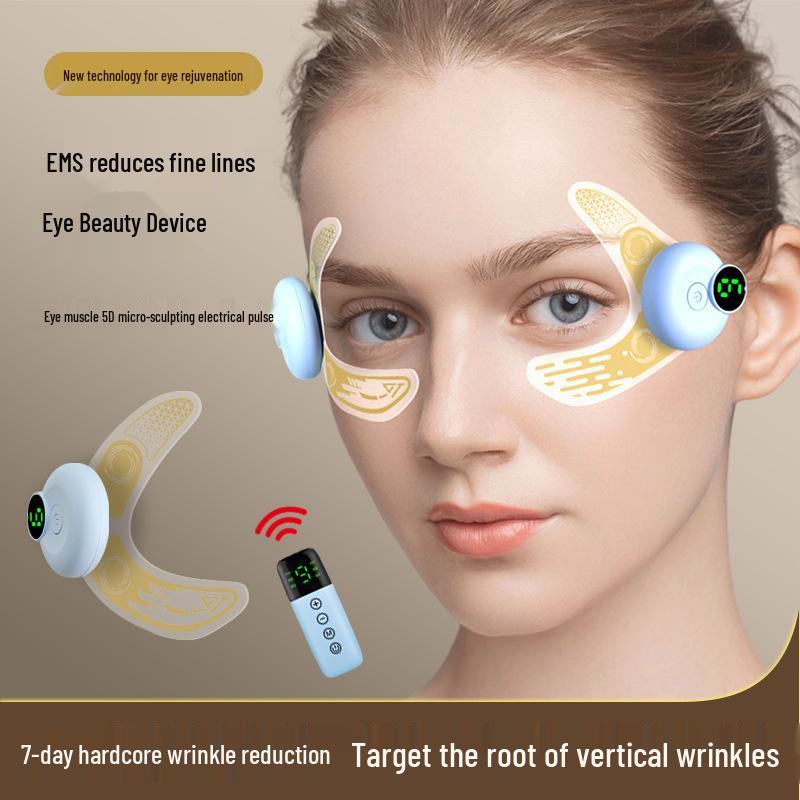 EMS Microcurrent Beauty Eye Massager: Fade Dark Circles & Wrinkles, Small Mask King
