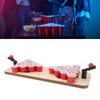 Beer Pong Drinking Game Tabletop Beer Pong Set with Wooden Board and 20PCS Cups for Adults Party