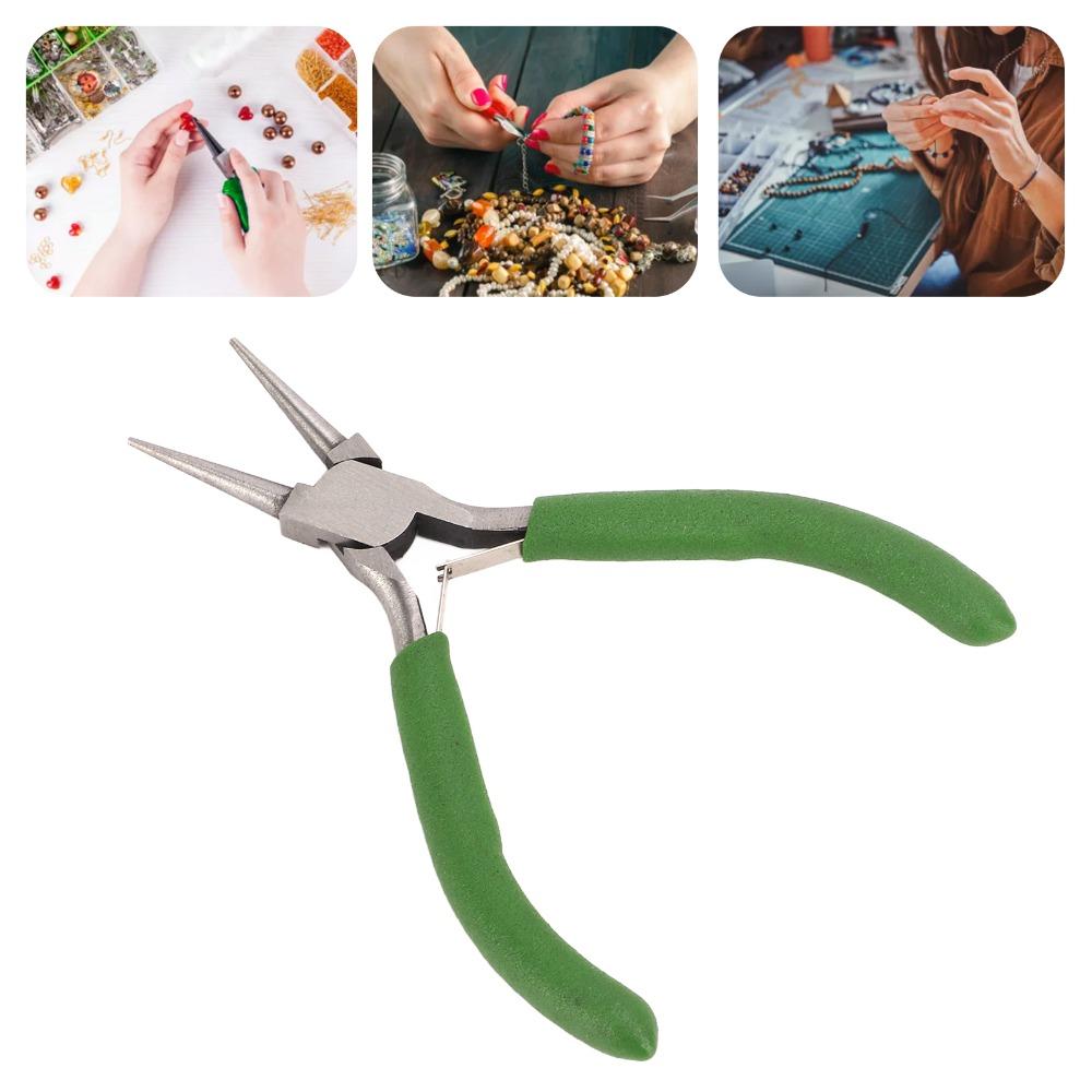 Carbon Steel Round Nose Pliers Nonslip Handle Wire Looping Pliers Precise Wire Looping