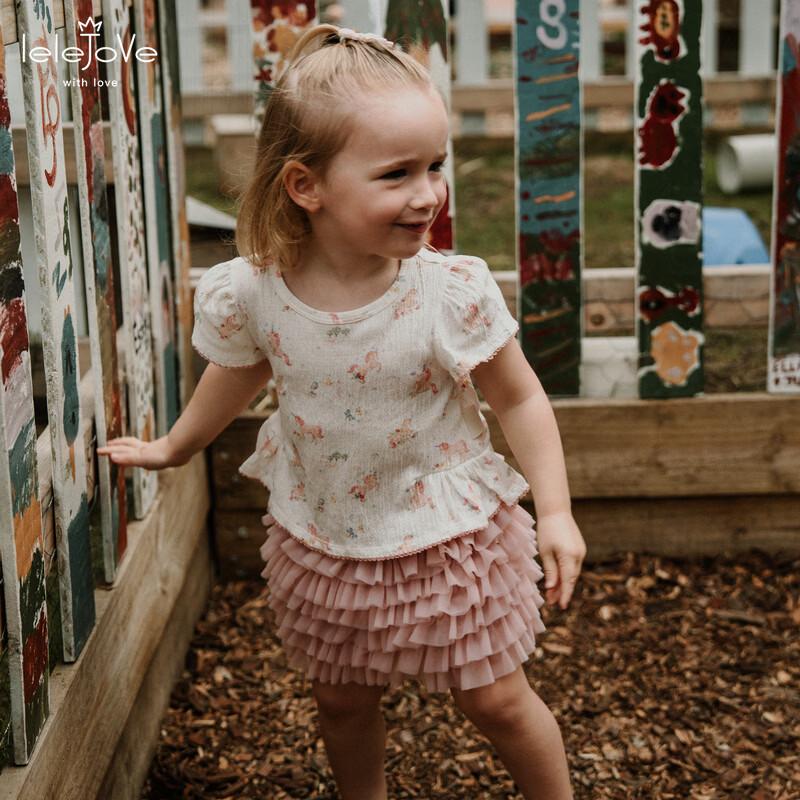 LELE JOVE Kids Summer Lace T-shirt 120