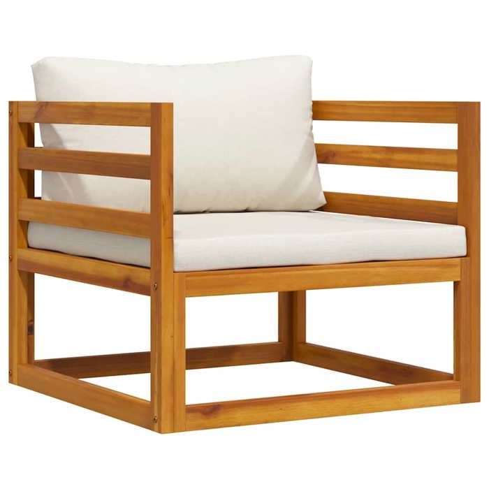 Maison Exclusive - Chaise de jardin avec coussins crème Bois d'acacia massif