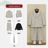 Boys' Chinese-Style Embroidered Velvet Vest and Suit for Autumn/Winter Photography and Performance