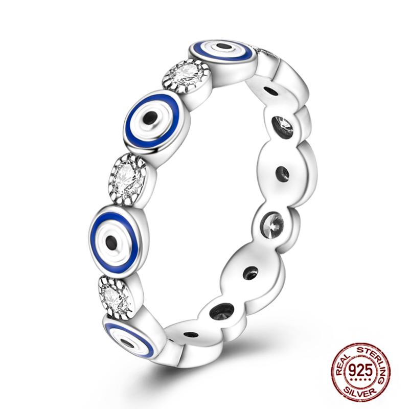 Shine Women koppar Fingerringar 925 Sterling Hjärta Krona Glöd Eldfluga Stjärna Sol Tusensköna Stapelbar Originalring Årsdag Zirkon