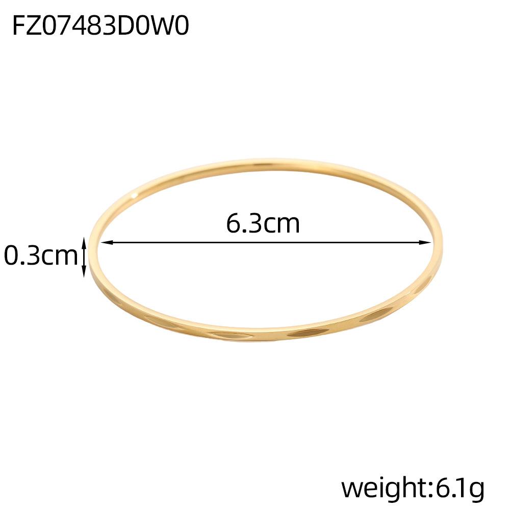 

CARLIDANA Luxury Minimalist Gold Plated Stainless Steel Charm Bracelet Thin Bangles Gift for Women and Men Jewelry Bracelets