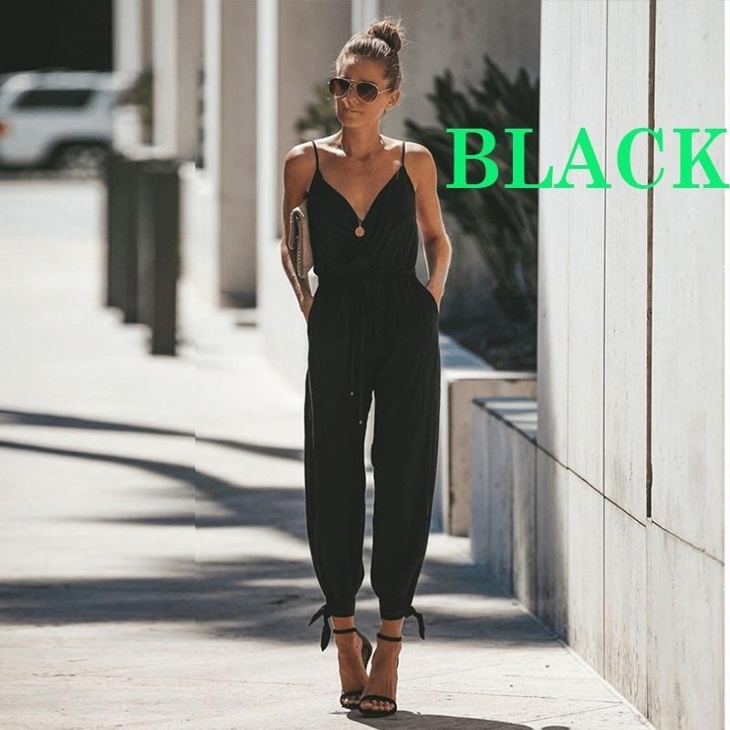 Black,Size.L genbz Brand Phefee Womens Sleeveless Jumpsuit Lady V Neck Backless Drawstring Leggings with Pockets Vestidos Black,Size.L genbz Brand Phefee Womens Sleeveless Jumpsuit Lady V Neck Backless Drawstring Leggings with Pockets Vestidos