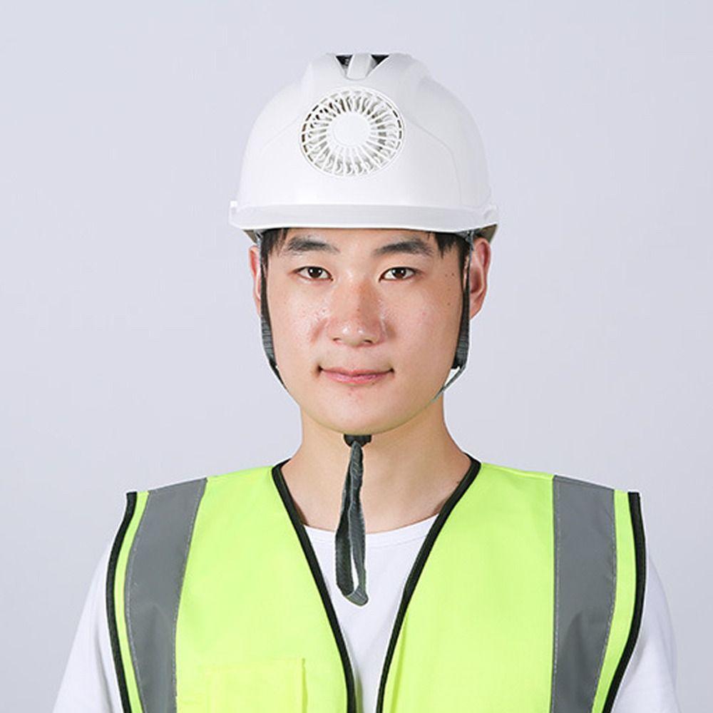 Sunscreen Solar Power Fan Helmet Adjustable Protective Cap Safety Helmet  Construction Workplace