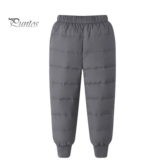 

Зимние детские пуховые штаны, ветрозащитные, теплые, с эластичной резинкой на талии, с резинкой на щиколотке, хлопковые брюки, однотонные, термоштаны для активного отдыха на свежем воздухе 150 cm серый