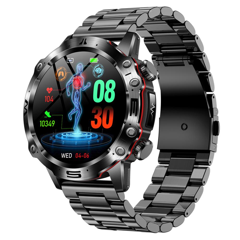 

ET482 1.43 AMOLED Smart Watch Bluetooth Call, ECG Sports Bracelet with Steel Strap