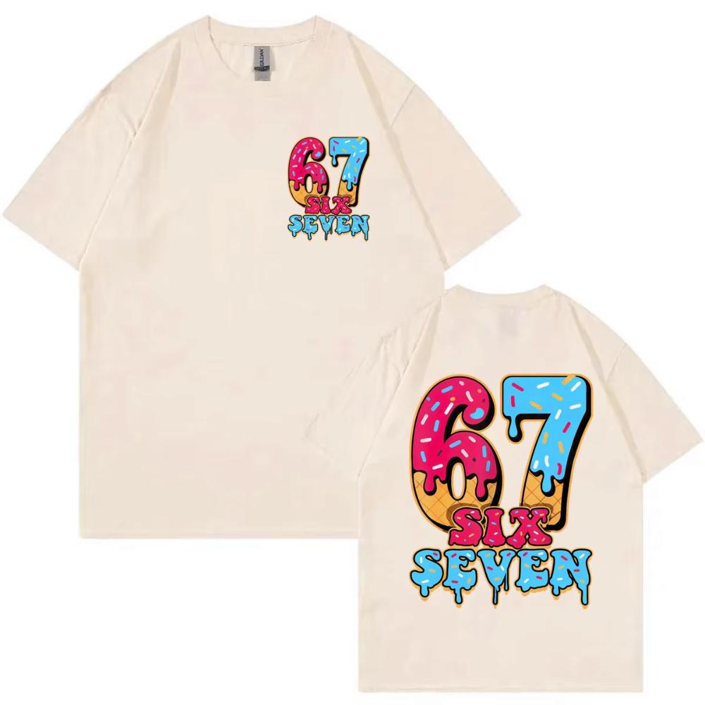 Funny Six Seven 67 Meme Tshirts Mens Women Clothing Harajuku Y2k Fashion Tshirt Summer High Quality Cotton Oversized T Shirts