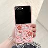 Hello Kitty Magnetic Grip Holder Magsafe Wireless Charge Cartoon Phone Case For Samsung Galaxy Z Flip 7 6 5 4 3 Cover