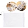 1/3/5PCS Cosmetic Organization Mesh Zipper File Bag A4/A5/A6 Document Folder Mesh Bag Moisture-proof PVC Cosmetic Bag