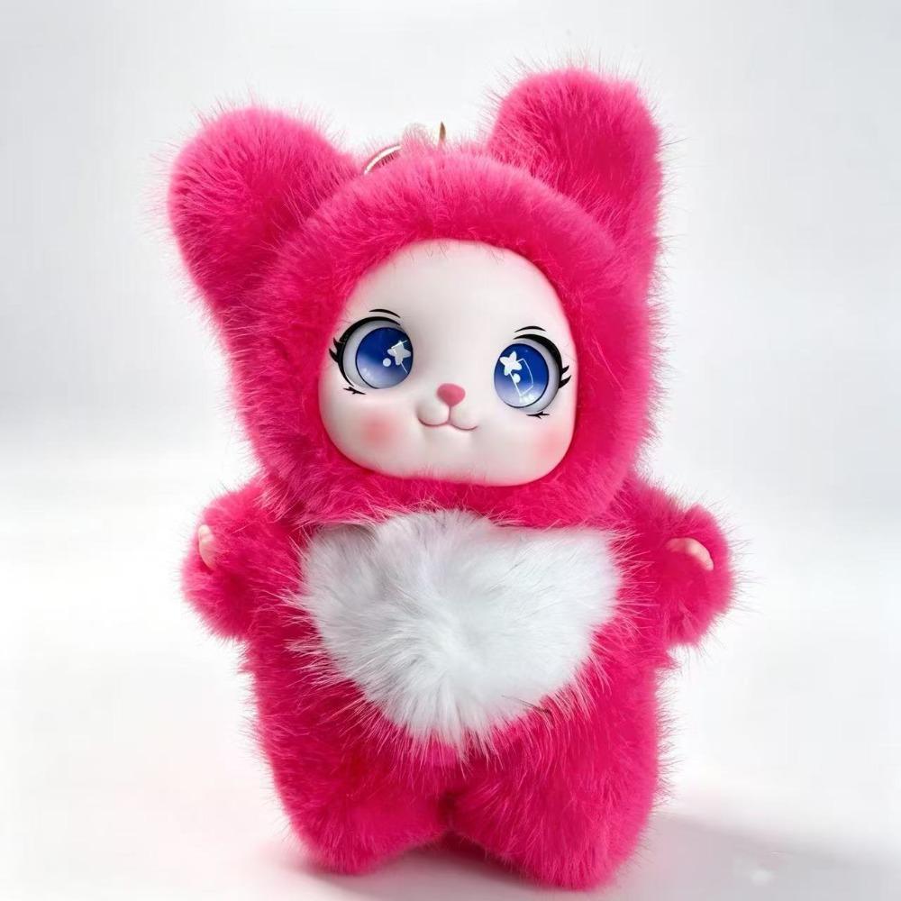 Big Ear Rabbit Plush Keychain Bag Hanging Bunny Plush Doll Pendant Rabbit Doll Figures Car Decor
