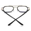 Reduces Eye Strain Vintage Polygon Double Frame UV Protection Reading Glasses Anti Blue Light Flat Mirror Eyewear Eyeglasses