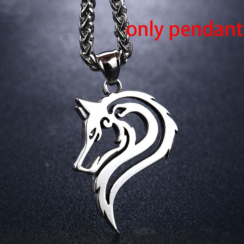 

BEIER 3D 316L stainless steel new design howling wolf pendant necklace viking men celt Charm Fashion jewelry LLBP8-303P