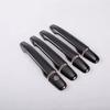 For Mitsubishi Lancer 2008- Glossy Black Carbon Fiber Chrome Car Door Handle Cover Trim Sticker Styling Auto Accessories