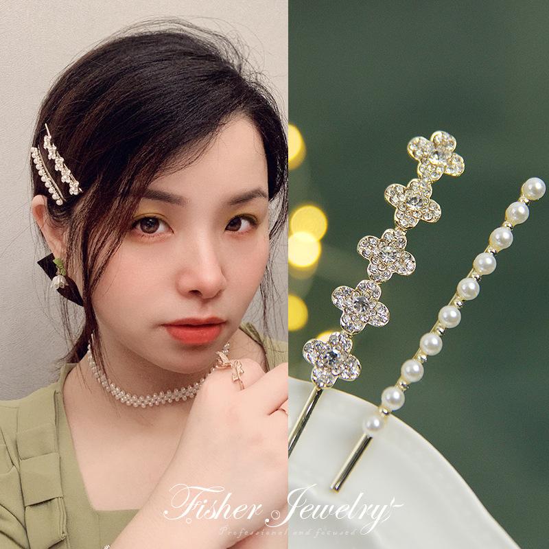 Korean Fashion Flower Opal Pearl Hairpins Gifts Women Girls Hair Clips Pins Barrettes Accessories Hairclip Hairgrips Headdress