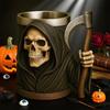 Halloween Skjelett Krus Gotisk Kaffekopp Resin Tekopp Kreativt Drikkeglass for Kjøkken Restaurant Fest Utendørs