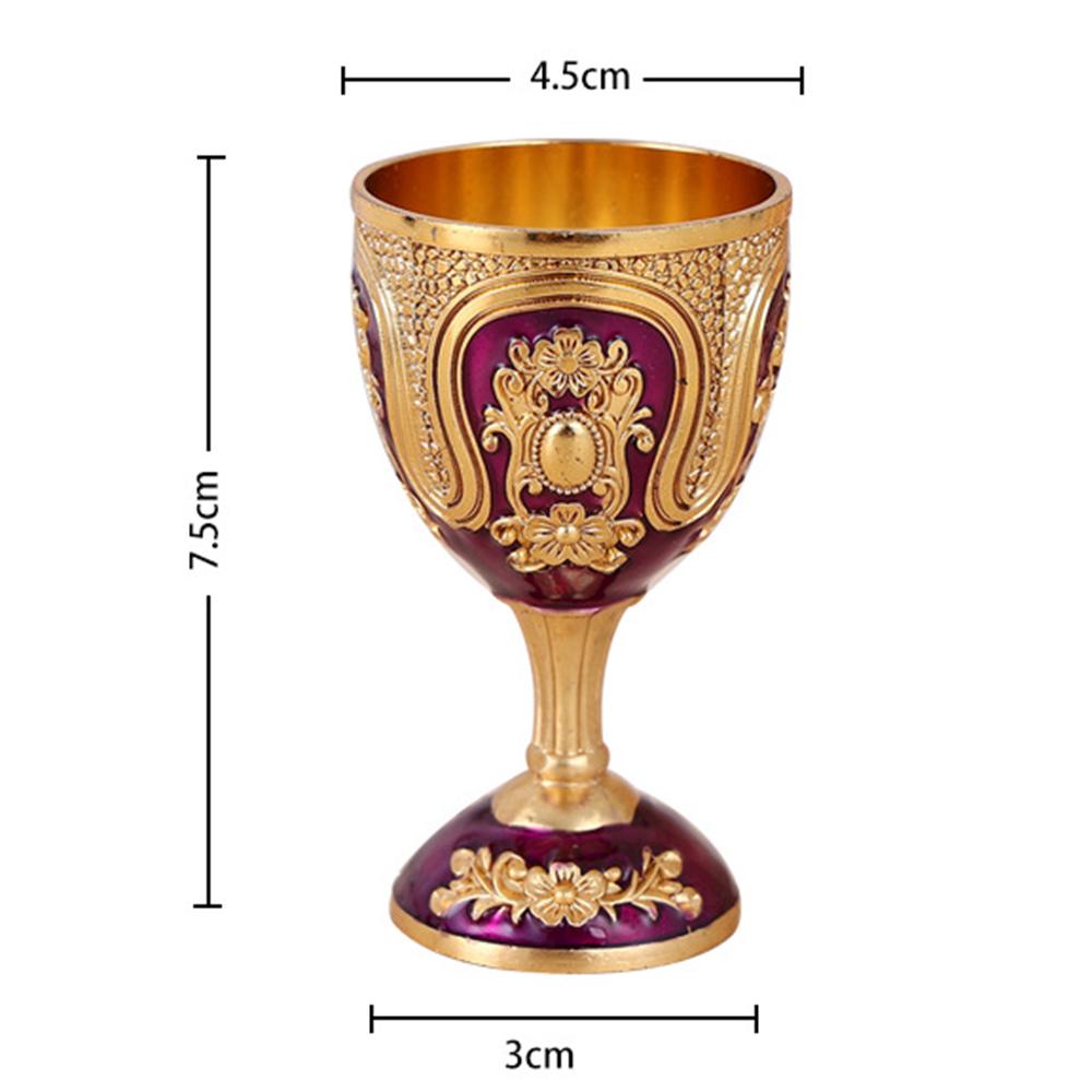 Vintage Engraving Wine Cups Zinc Alloy High-Grade Liquor Cup Creative Embossed Goblet Mugs For Household Bar Party Home Decor