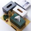 Nordic Style Marble-Look Tissue Box Holder Living Room Bathroom Modern Minimalist Home Decor