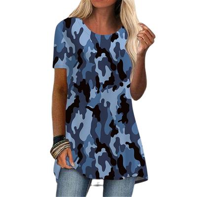 3D Print O-Neck Summer Harajuku Style Women Personalized Camouflage For Fashion Comfortable Short Sleeve T-Shirts Pullover