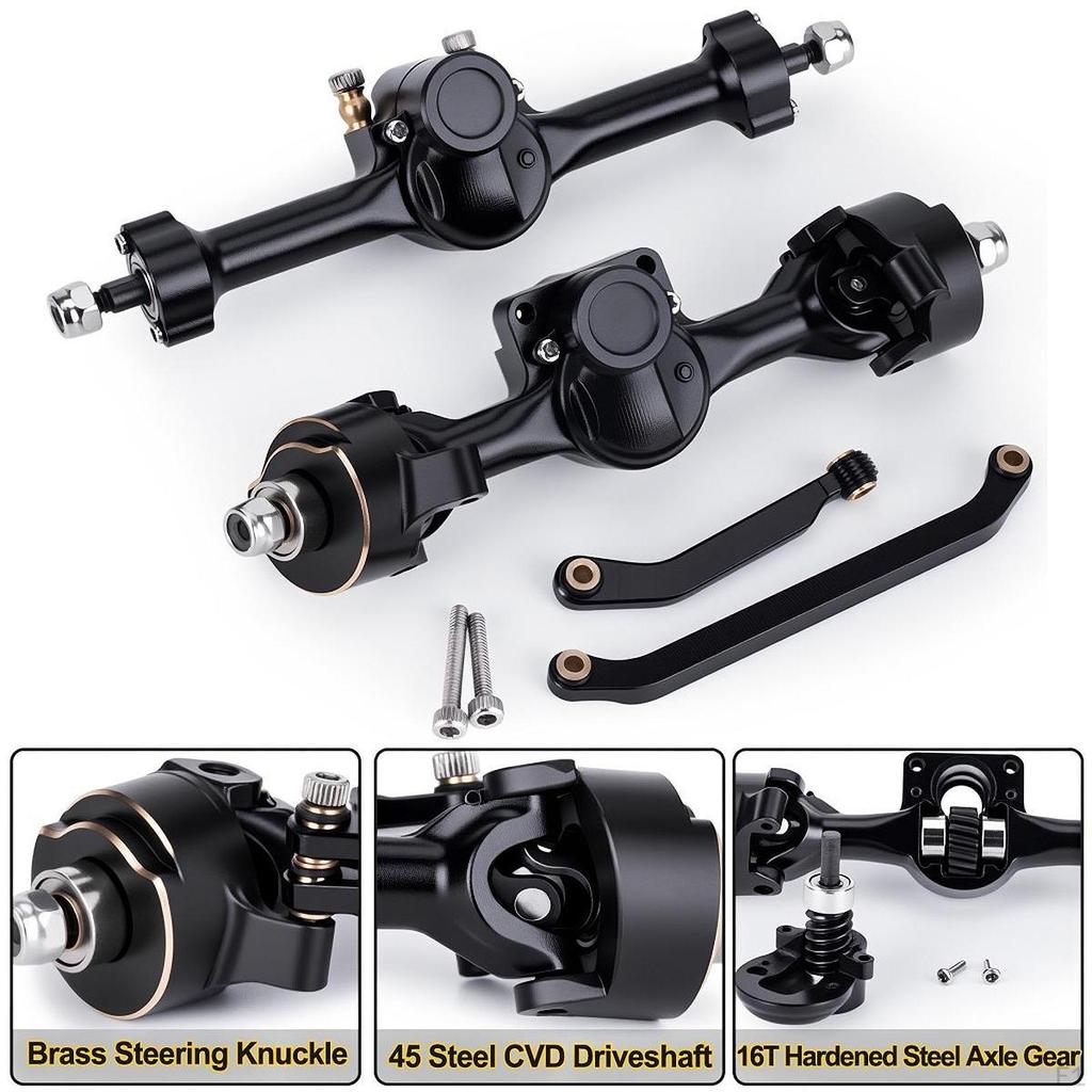 Aluminum Alloy Front And Rear Axle Set, Easy to Install Replacement with Ball Joint for 1/30 SCX30