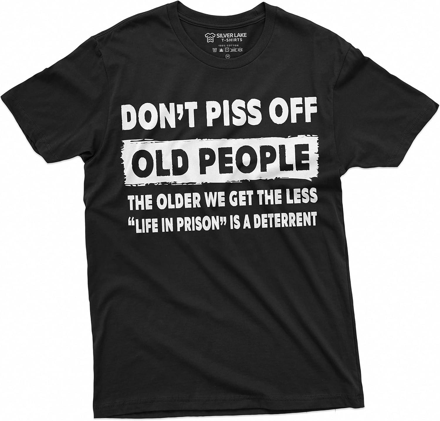 Men s Funny Dont Off Old People Tee Shirt Funny Birthday Gift for Grandpa Dad Papa S
