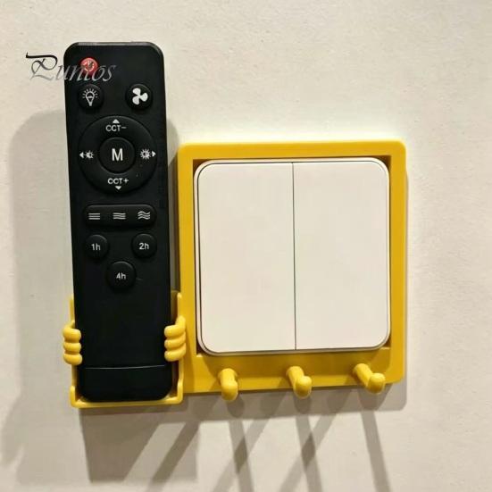 Vintage Home Decor Switch Hook, Wall Mounted Space Saving Design, Remote Control Durable Coat Hooks Storage Box, Key Holder for Living Room